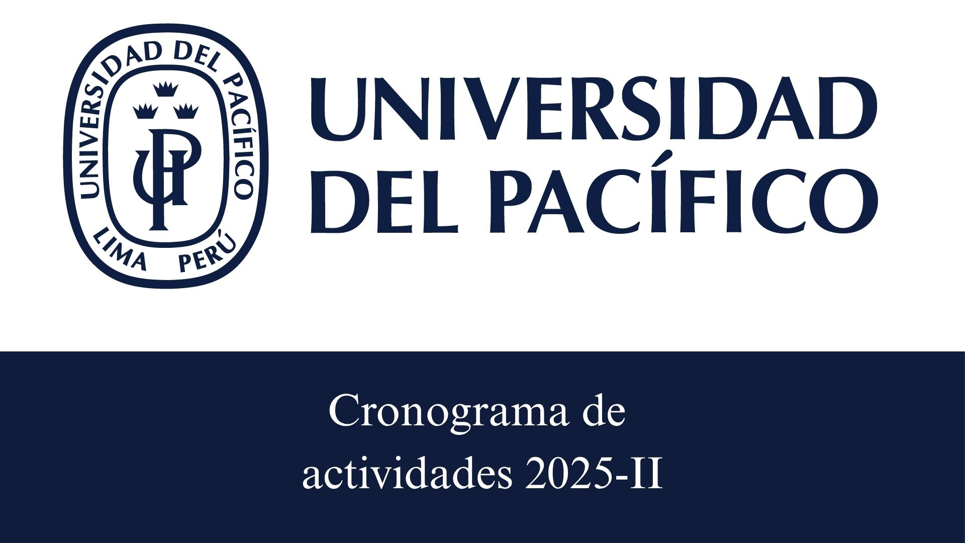 Cronograma de actividades PIE 2025-II